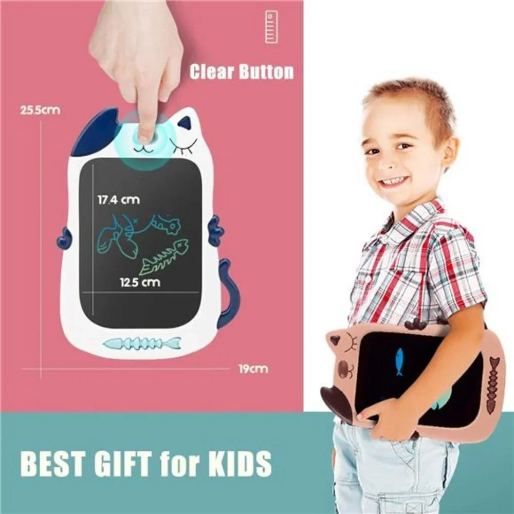 LCD Drawing Doodle Writing and Learning Scribble Board Pink White